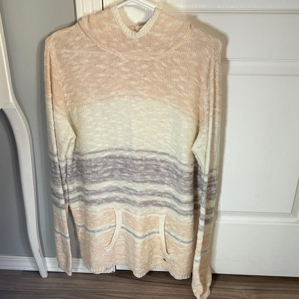 O'Neill Women's Cowl Neck Sweater - Cream, Gray, Tan